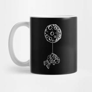 Astronaut hanging from the Moon Mug